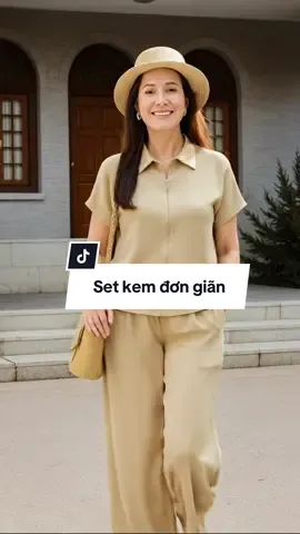 Set đồ bộ vải đủi vân mây #dotrungnienhongdao #thoitrang #thoitrangnu #phunu #trungnien 