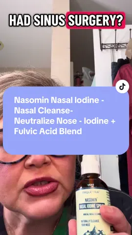 Nasomin Nasal lodine - Nasal Cleanse- Neutralize Nose - lodine + Fulvic Acid Blend -100% Natural Mineral Complex - (2 oz. Bottle + Nasal Sprayer) Oral Daily #tiktokshopdealsforyoudays #nasominnasalspray #nasomin #nasominspray #nasalspray 