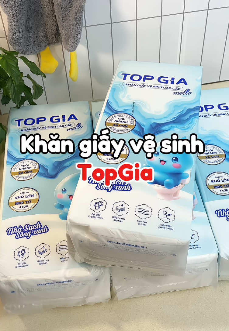 Giấy vệ sinh TopGia mới ra mắt tan rất nhanh trong nước, không lo tắc bồn cầu 🚽 #giayvesinh #giayvesinhtopgia #TOPGIA #giadung #review 