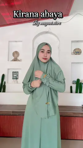 Warna sage Nya cakep🥹#abaya #abayasethijabjersey #abayajerseypremium #maganistore 