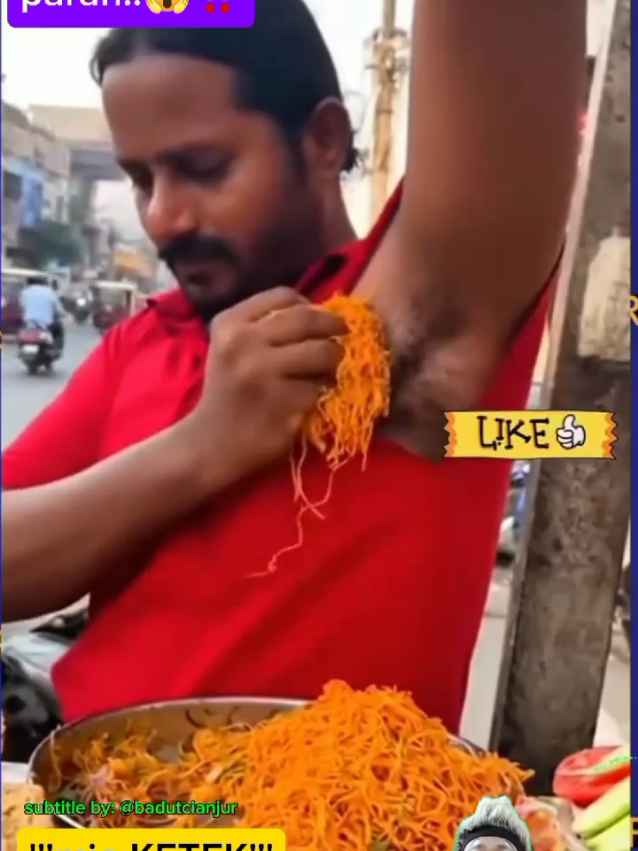 ini mie yang selama ini dicari, mie pedas,manis ASEMM khas prindavan lho.. berani coba..!!?? #badutcianjur #xtremwfoodindia #viraltiktok #videolucu #funnyvideos 