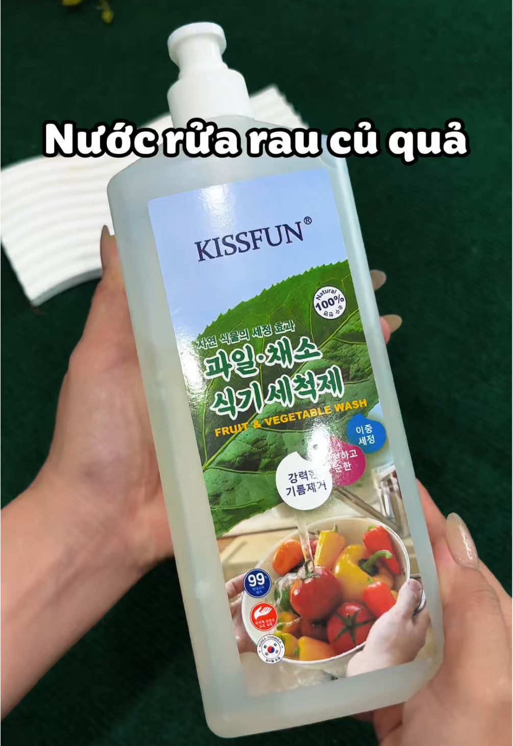 Sử dụng nước rửa rau củ quả thay cho nước muối hằng ngày nha chị em ơi #nuocruaraucuqua #nuocruarau #kissfun #nuocruaraukissfun 