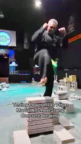 Testing Power in Las Vegas | Martial Arts Heel Stomp Concrete Breaking Challenge #karate #martialarts #taekwondo #taekwondo #sports  