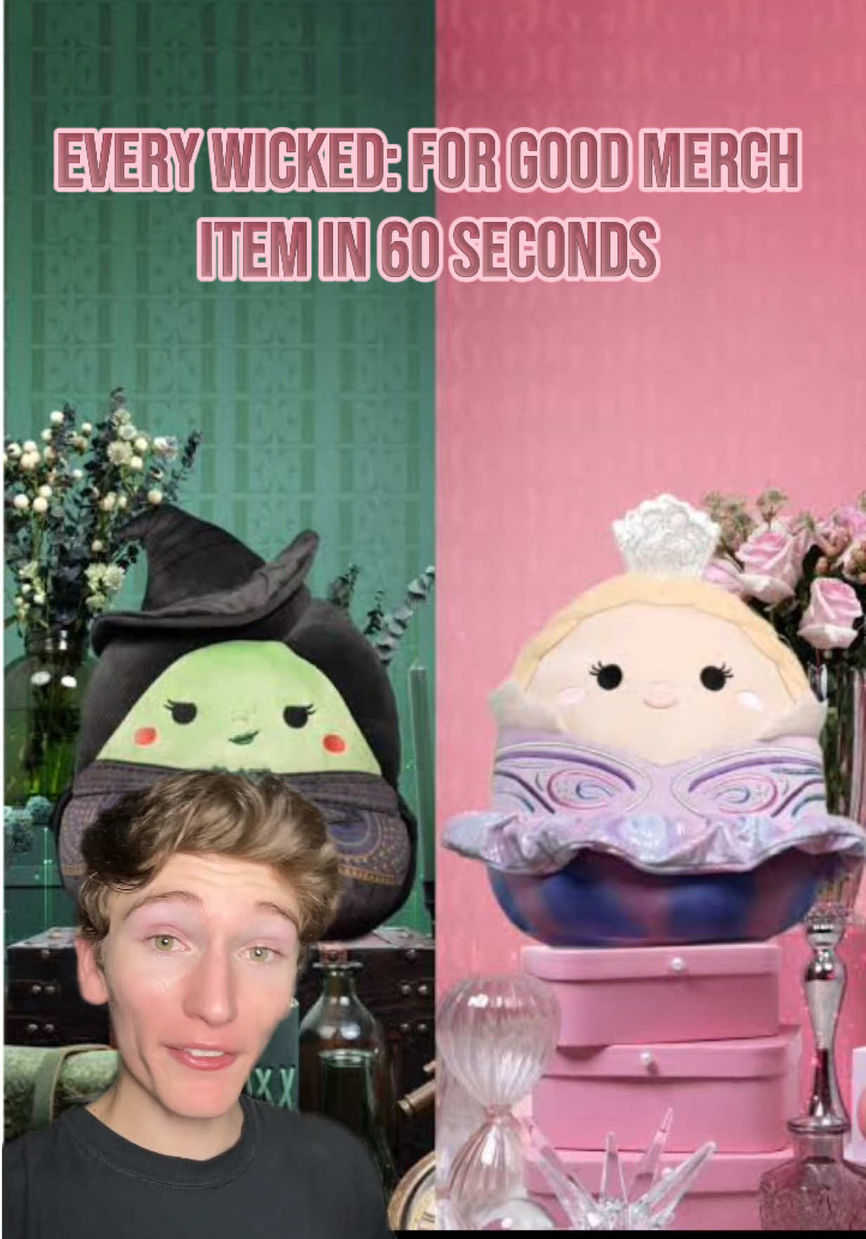 Every Wicked: For Good merch item and collab in 60 seconds @Wicked: For Good @arianagrande @Cynthia Erivo #wickedmovie #wickedforgood #squishmallow #kissnails #owala #arianagrande #cynthiaerivo @KISS Lashes @Squishmallows @IT Cosmetics @Owala  