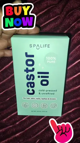 Castor Oil SPALiFE cold press at five below store must try great price This castor oil moisturizes and gives glowing skin conditions circulates blood flow and helps cuticles and nails promotes fuller brows and lashes boost shine and healthier hair growth
