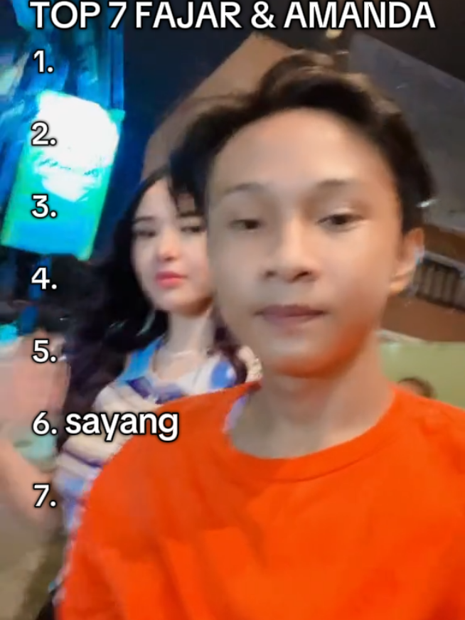 top 7 fajar dan Amanda #amandamanopo #fajarsadboy #top7