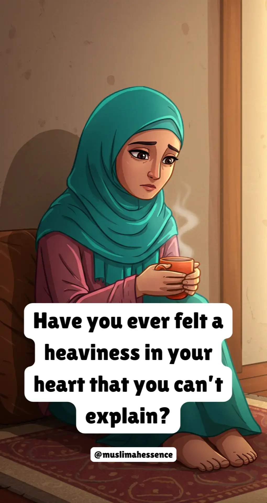 Bismillah🤲🏼 Sometimes the heaviness in your heart isn’t just stress or sadness. It can be spiritual — whispers, envy, or unseen struggles quietly weighing you down. Allah has given us ways to protect ourselves: Ayatul Kursi, Surah Al-Falaq, An-Naas, dhikr, and wudu. Even a small act of remembrance shields your heart and brings peace. Say Hasbiyallahu la ilaha illa Huwa — “Sufficient for me is Allah; there is no deity except Him.” Trust that every step you take to protect and remember Him brings your heart closer to healing.  “And whoever relies upon Allah — then He is sufficient for him.” (65:3)