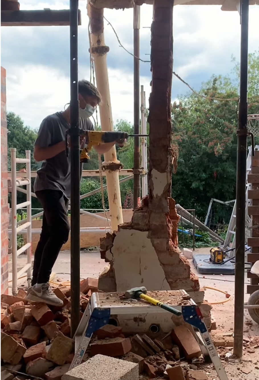 Construction site (Declaration:No one was injured in the video)#funny #funnyvideo #satisfying #fail #fyp 