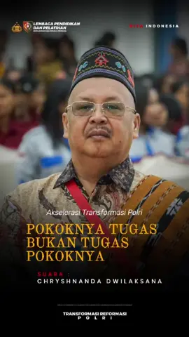 Akselerasi Transformasi Polri Gerakan moral dibangun atas kesadaran, tanggung jawab dan disiplin serta dibangun dari niat kita. #kitaindonesia  #cdl  #polisibaik  #lemdiklatpolri 