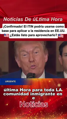 IRS confirma el ITIN ahora vale como permiso de trabajo #inmigrantes #ITIN #EEUU #trabajo #noticias #usa #donaldtrump #trump #noticias #noticiasen 1 minuto #ultimahora #eeuu #eeuu #estadosunidos 