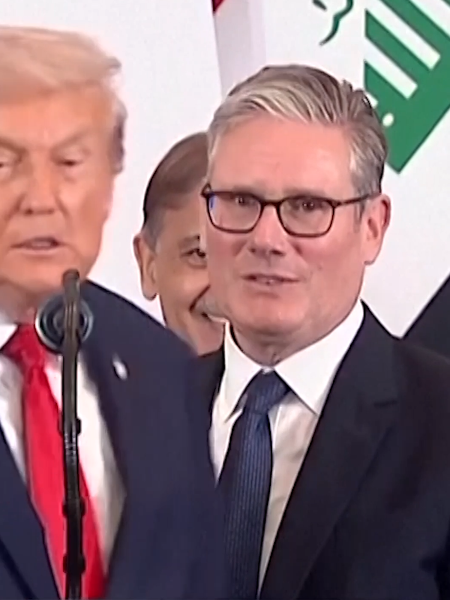 U.S. President Donald Trump called UK Prime Minister Keir Starmer's presence 