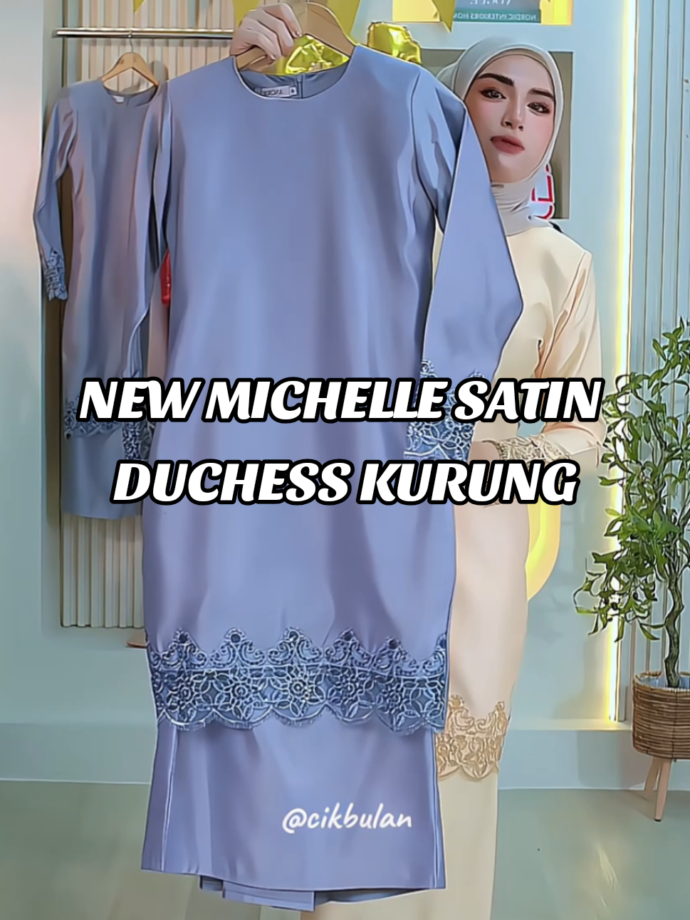 ✨ Satin Duchess Kurung Lace Terbaru! ✨ Material satin duchess lembut berkilat, digabung dengan lace mewah 💕 Serius nampak eksklusif bila pakai — ramai dah grab sebab cantik sangat! 😍 Potongan terletak elok & sesuai untuk semua majlis ✨ Limited stok, cepat grab sebelum sold out 🛍️ #cikbulan #anorie #ainorie #kurung #kurungmoden 