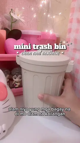 Legit, ‘di ko alam na kailangan ko ‘to! 🫶🏻 Cute, compact, at sobrang useful — perfect para sa mga mahilig sa clean + aesthetic setup 💕🧹 #DeskFinds” #AestheticFinds #DeskEssentials #trashbin  #TiktokMadeMeBuyIt