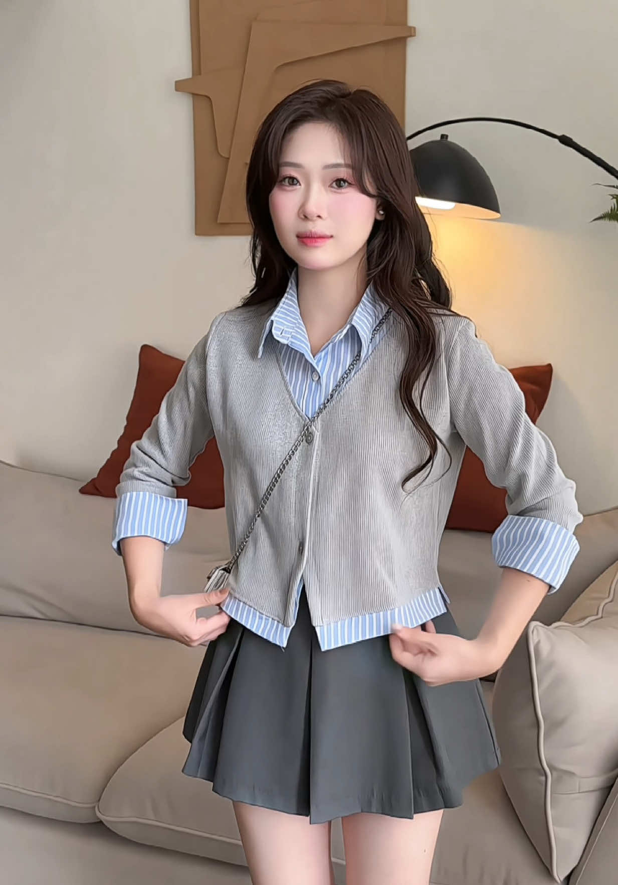 Áo sơ mi mix sẵn siêu mê  #samhyewear #thoitrang #changthoitrang #fashion #reviewlamdep 