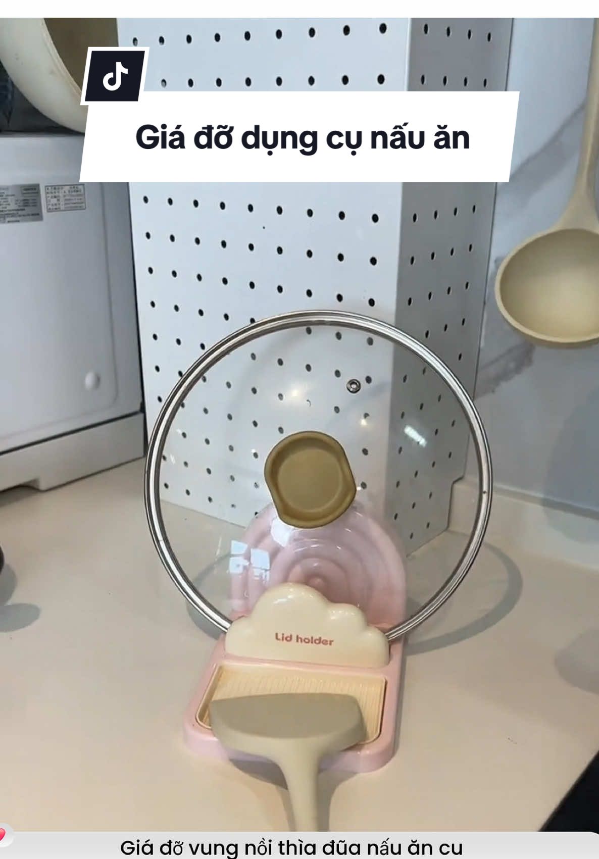 Giá đỡ dụng cụ nấu ăn nhà bếp đa năng cute #giadovungnoi #giagacnapnoi #decorsiuxinh #giadungtienich 