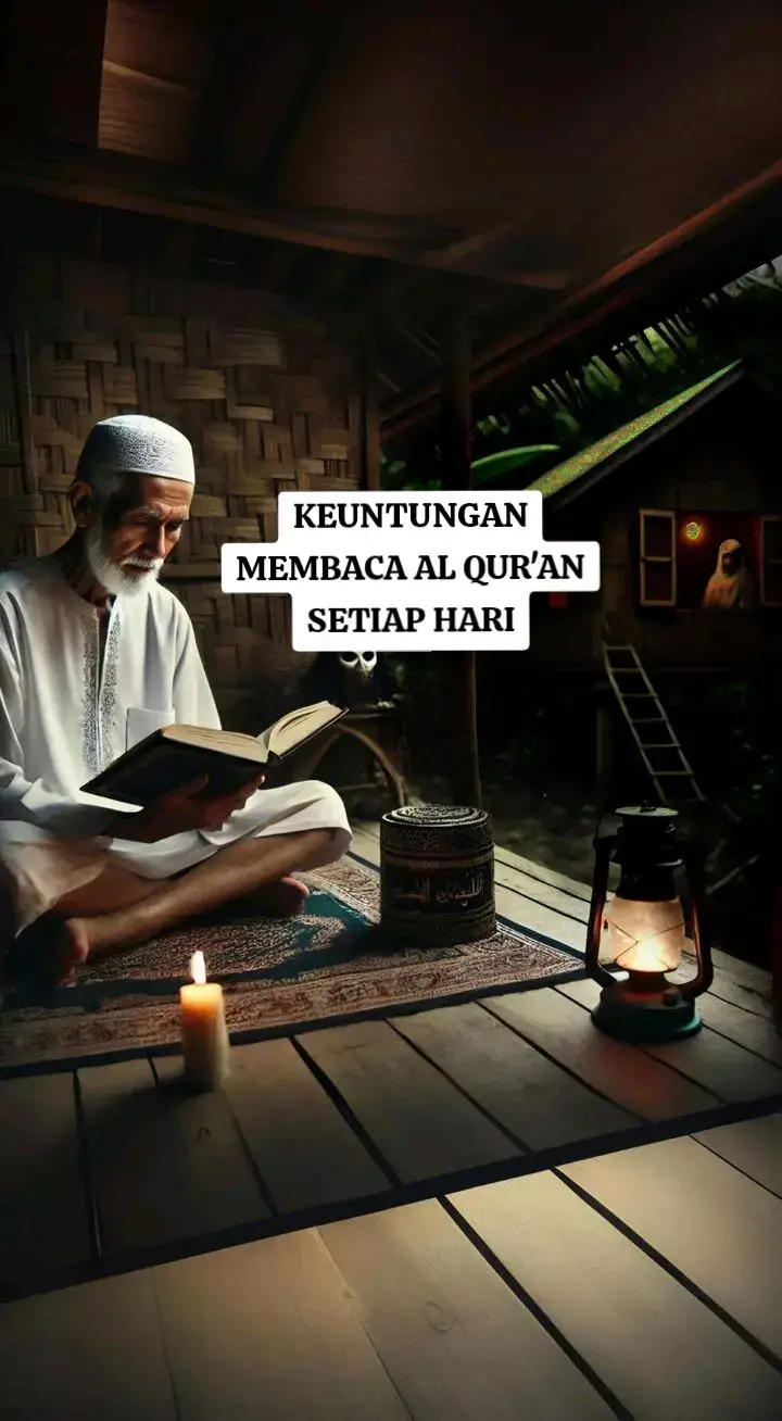 Keuntungan membaca Al-Qur'an meliputi ketenangan jiwa, peningkatan kualitas hidup karena pedoman moral dan etika, perlindungan dari Allah, syafaat di hari kiamat, diangkatnya derajat seseorang, serta kebaikan dan pahala di setiap hurufnya. Membaca Al-Qur'an juga membantu membersihkan hati yang berkarat dan menjadi pedoman hidup agar tidak tersesat.  Manfaat Spiritual dan Keagamaan Menjadi syafaat di Hari Kiamat: Al-Qur'an akan menjadi penolong bagi pembacanya pada hari akhir.  Mendekatkan Diri kepada Allah: Dengan membaca Al-Qur'an, seorang Muslim akan lebih dekat dengan Allah, dan bahkan doanya bisa dikabulkan.  Membersihkan Hati: Membaca Al-Qur'an membersihkan hati dari karat, seperti yang dijelaskan dalam hadis Nabi Muhammad SAW.  Diberi Perlindungan: Allah akan melindungi orang-orang yang rajin membaca Al-Qur'an.  Mendapat Kebaikan di Setiap Huruf: Setiap huruf yang dibaca dari Al-Qur'an akan mendapatkan pahala dan kebaikan.  Manfaat dalam Kehidupan Sehari-hari Meningkatkan Kualitas Hidup:  Al-Qur'an memberikan pedoman tentang etika, moralitas, hubungan sosial, dan keadilan yang dapat membentuk perilaku menjadi lebih baik.  Memberi Ketenangan Jiwa:  Membaca Al-Qur'an adalah salah satu cara untuk mengingat Allah dan membuat hati menjadi tenang.  Menjadi Pedoman Hidup:  Al-Qur'an adalah petunjuk bagi kehidupan agar tidak tersesat, sehingga seseorang perlu membacanya untuk mendapatkan petunjuk tersebut.  Menjaga Kesehatan Mental dan Fisik:  Selain menenangkan hati, Al-Qur'an juga diyakini dapat membantu menjaga keseimbangan mental dan mendukung kesehatan fisik.  Manfaat di Akhirat Diangkat Derajatnya oleh Allah:  Orang yang selalu membaca dan mengamalkan Al-Qur'an akan diangkat derajatnya oleh Allah SWT.  Diselamatkan Saat Hari Penghisaban:  Pembaca Al-Qur'an akan diselamatkan dari ketakutan saat hari penghisaban dan akan ditempatkan di surga.  #ceramah #alquran #islamic_video 