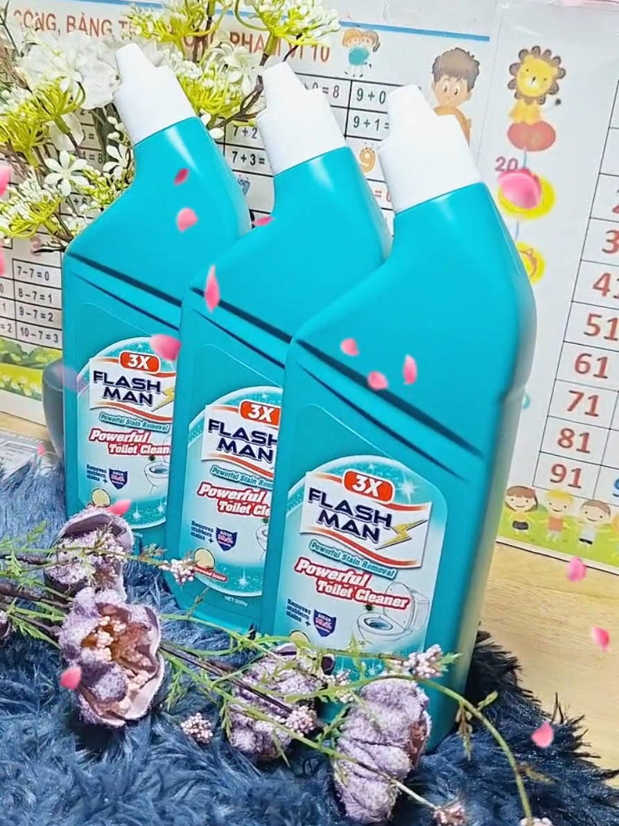 Combo 3 chai nước tẩy flashman,tẩy sạch mọi vết bẩn lâu ngày #flashman #vesinhnhacua #vesinhboncau #nuoctayflashman #giadungnhatram88 