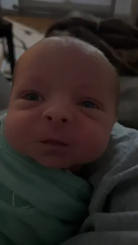 Just making sure mom and dad don’t get too comfortable #wideawake #sleepneverheardoffher #newbornstare 