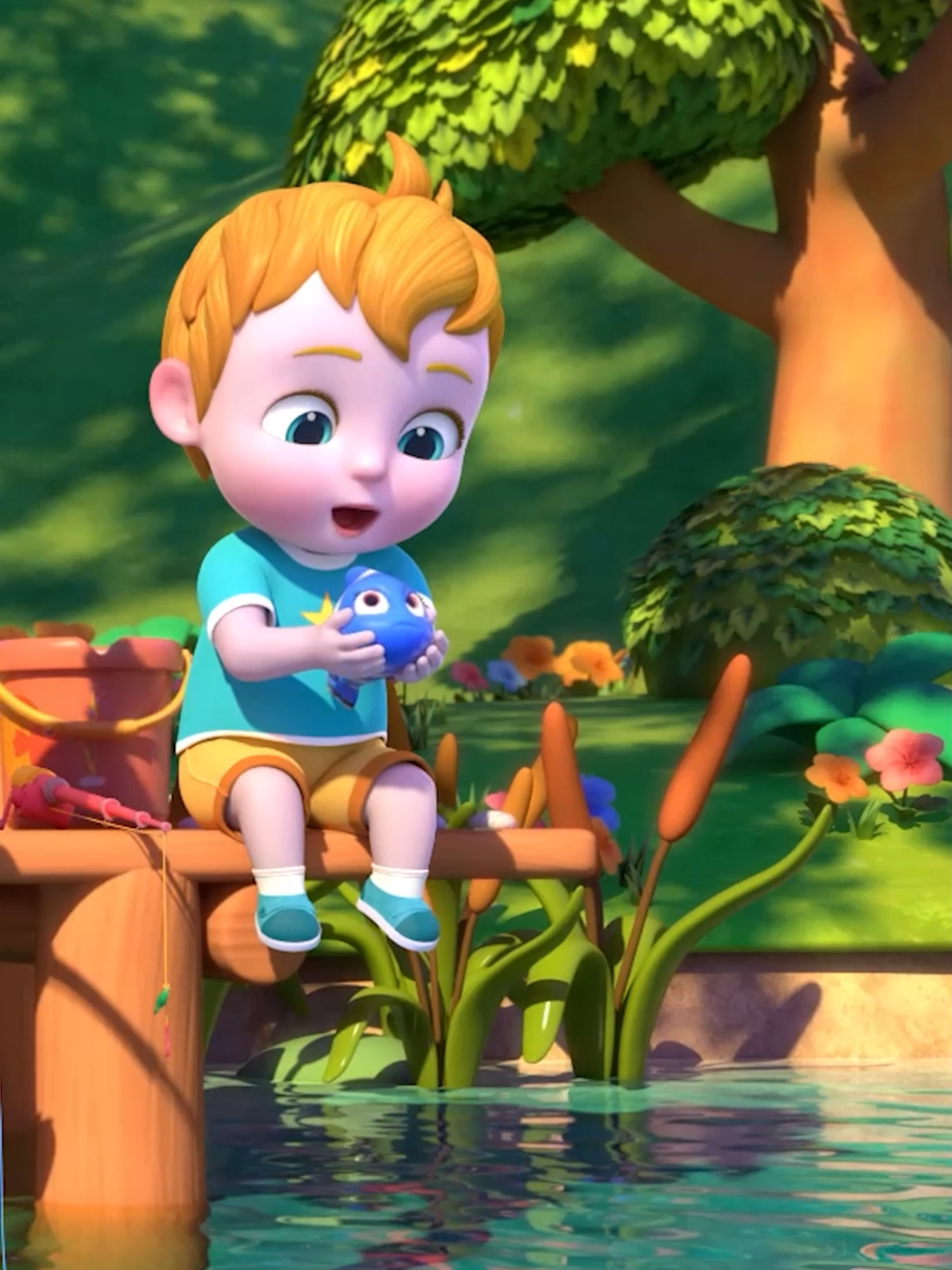 Once I Caught A Fish  #kids #baby #rhymes #toddler #children #preschool #animation #nunutv