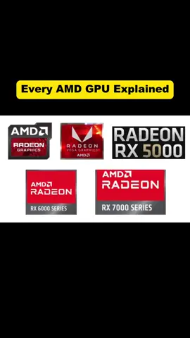 Every AMD GPU Explained Fast in 1 Short Video #computerparts #gpu #amd #gamers 