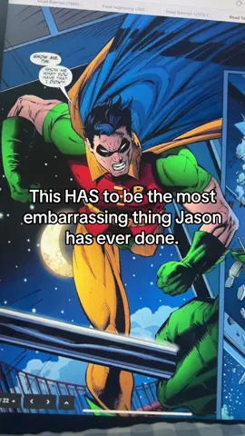 Grown ahh man in a robin costume 😭 move ON bruh #jasontodd #dc #comics #batman #robin 