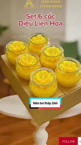 Set 6 cốc nến bơ không khói#xuhuong #tiktok #nenbocungduong #nenbocungphat 
