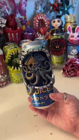 🏴‍☠️ #monsterenergy #monstercancrafts #airdryclay #piratesofthecarribean #davyjones 