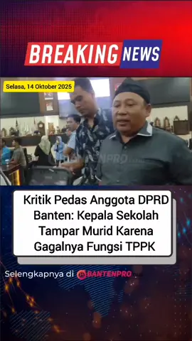 Kasus penamparan siswa SMAN 1 Cimarga oleh Kepala Sekolah Dini Fitria menuai kritik keras dari anggota DPRD Banten daerah pemilihan (Dapil) Lebak, Musa Weliansyah. Ia menyayangkan lambannya penanganan masalah oleh Dinas Pendidikan (Dindikbud) Provinsi Banten, termasuk Kantor Cabang Dinas (KCD) Pendidikan di Kabupaten Lebak. #provinsibanten #kabupatenlebak #sman1cimarga #dprdbanten #SMAN 