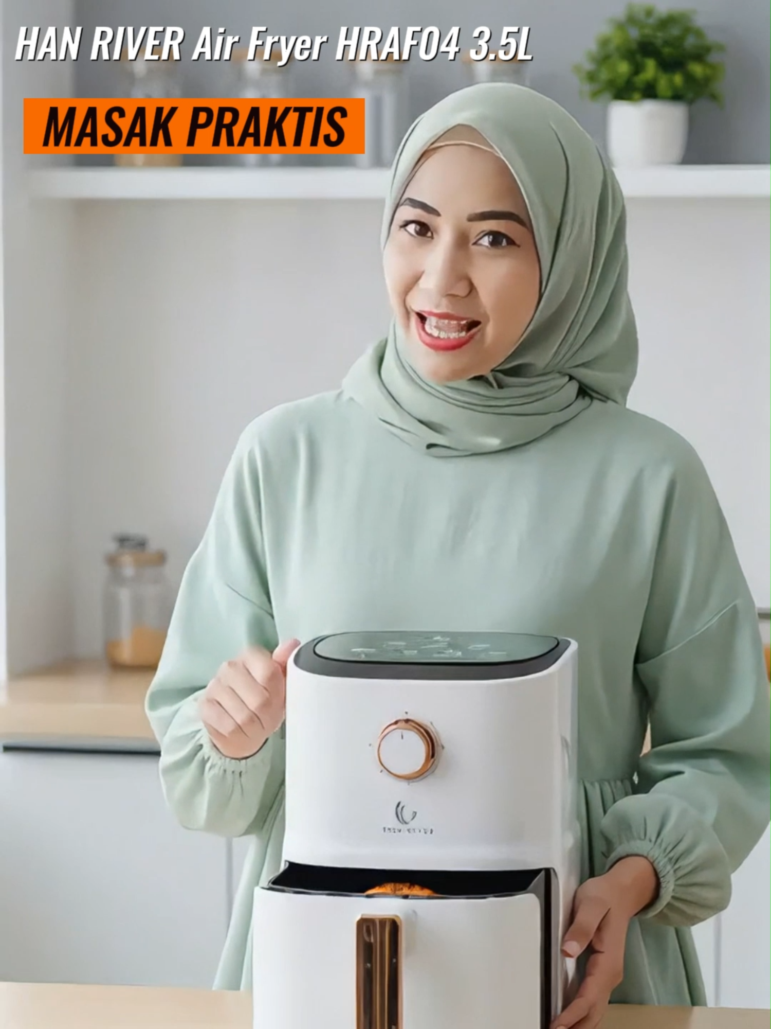 Nikmati masak sehat tanpa minyak dengan HAN RIVER Air Fryer 3.5L 500W. Hemat listrik, kapasitas besar, anti lengket, dan hasil matang merata 360°. Praktis, aman, lezat setiap hari!