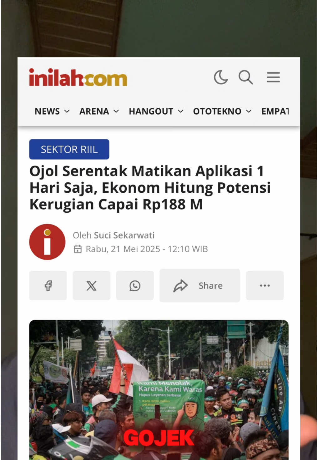 Pakar ekonomi bicara potensi kebangkrutan tanpa ojol #ojol #ojolviral #pakarekonomi #ojoltiktok 