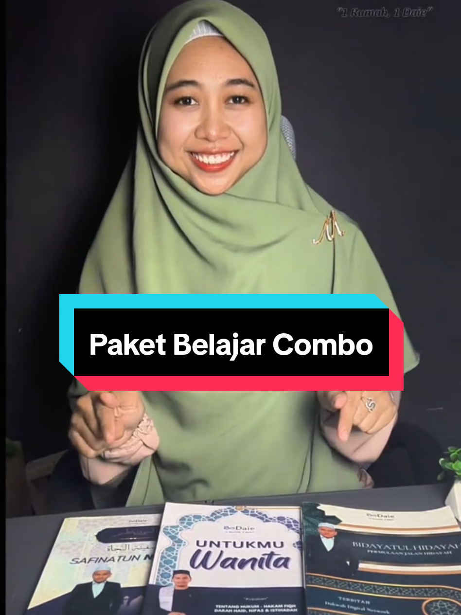 ambil paket combo biar dapat harga ekonomis dan fasilitas yg maximal. yuk dapatkan buku safinatun najah, bidayatul hidayah dan untukmu wanita di keranjang kuning #bedaie #bedaie1rumah1daie #solat #videoislamic 