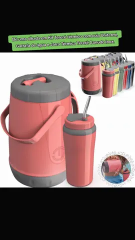 Dê uma olhada em Kit Tereré térmico c/ cuia Unitermi Garrafa de água e Jarra Térmica Tererê Canudo Inox P/ Mate erva por R$65,99 - R$69,99. Compre na Shopee agora! https://s.shopee.com.br/4VUAVuJfem