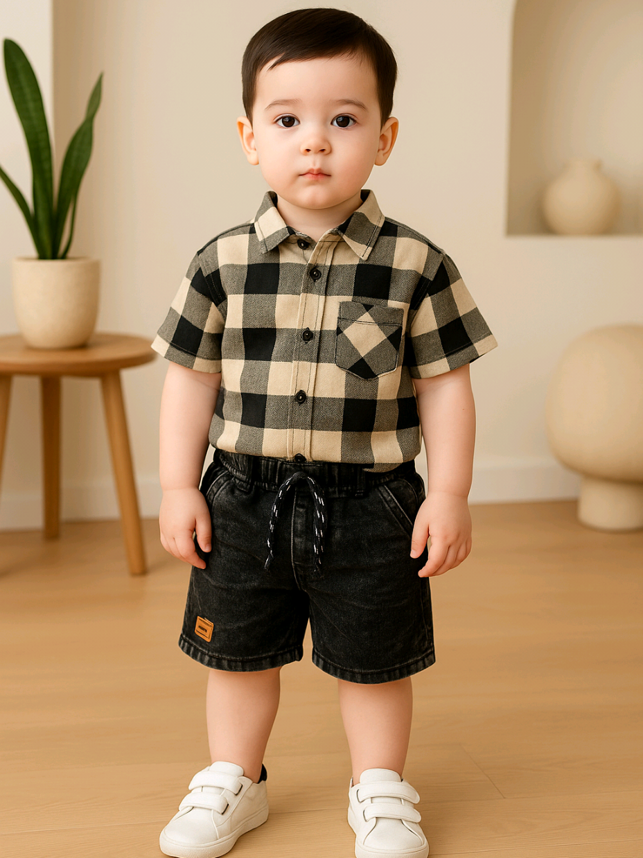 setelan kemeja anak lakilaki celana jeans harga murah bahan bagus #setelananak #bajuanakmurah 