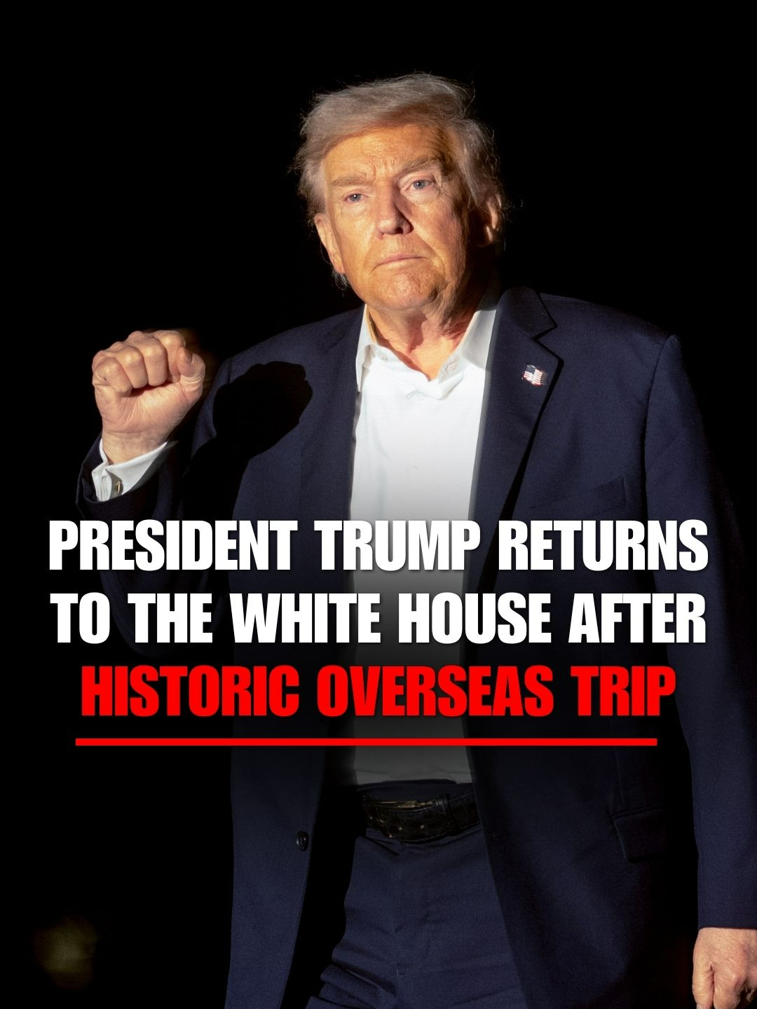 WATCH: President Trump arrives back at the White House overnight after signing the historic Gaza peace deal that has ended two years of war and returned all Israeli hostages home.