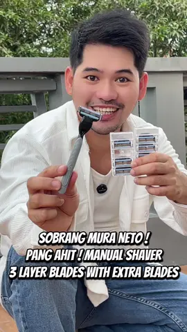 SOBRANG MURA NETO ! PANG AHIT ! MANUAL SHAVER 3 LAYER BLADES WITH EXTRA BLADES