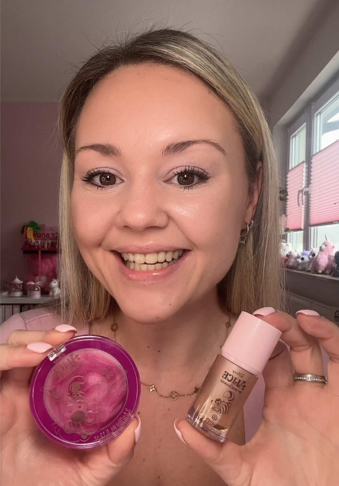Essence PH Reacting Check & Lip tint und Highlighter aus der Sisterlove Collection Alice im Wunderland 💖#essence #blush #phreacting #highlighter #makeup 