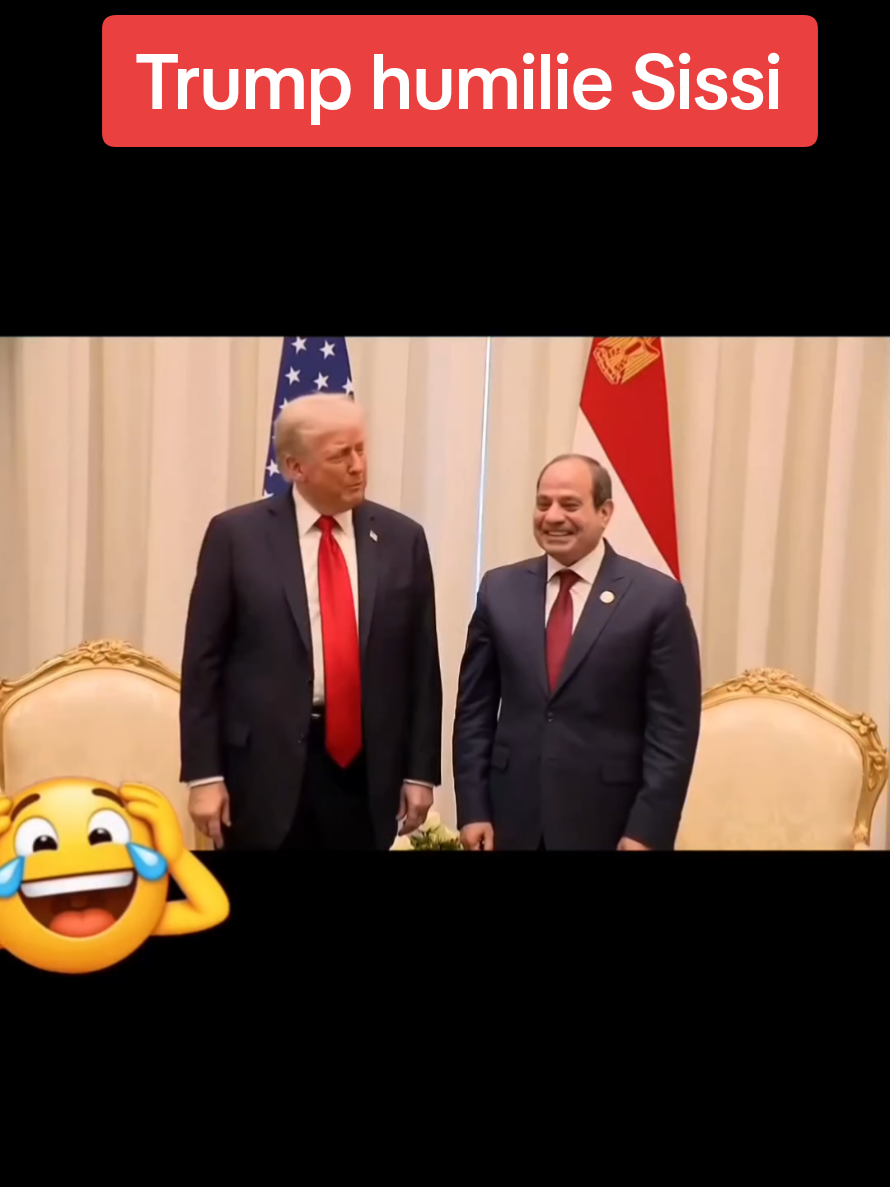 trump humilie le président égyptien.  #trump #sissi #tebboune 