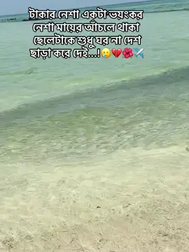টাকার নেশা একটা ভয়ংকর নেশা মায়ের আঁচলে থাকা ছেলেটাকে শুধু ঘর না দেশ ছাড়া করে দেই...!🥲💔🥀✈️#f#fypt#tiktokশ#শেয়ার_প্লিজf#foryouপ#পবাসীজিবন🥲TikTok 
