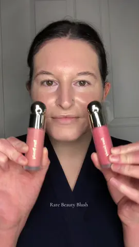 @Rare Beauty blush comparison: 🎀 Bliss 🩷 Happy  @Selena Gomez  #rarebeauty #rarebeautyblush #blush #makeup #BeautyTok 