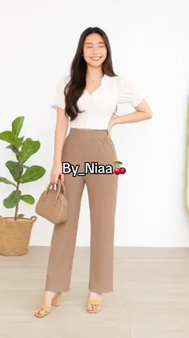 Celana Panjang  Kulot Polos Wanita karet pul knit #celana 