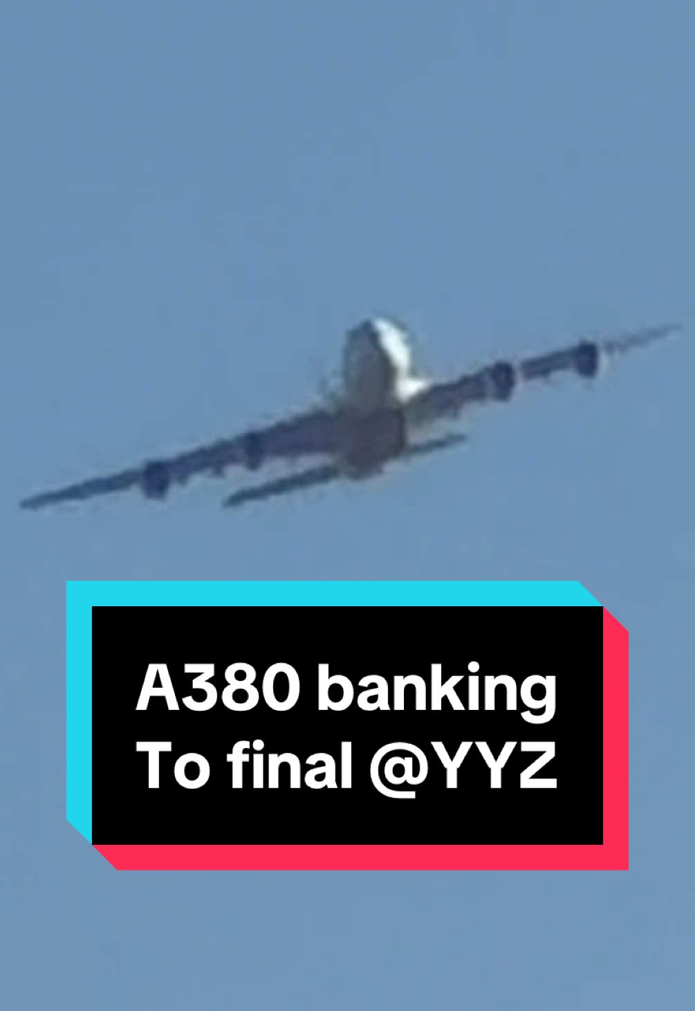 Emirates A380 banking to final for 24L at Toronto Pearson #emirates #A380 #toronto #planespotting