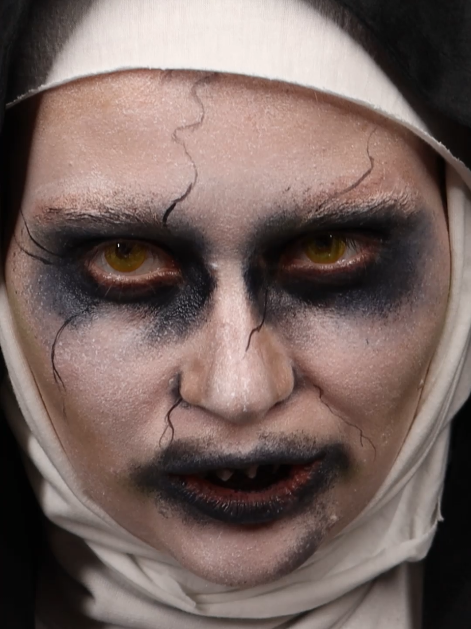 🙏 It's fine, I went to Sunday School. #thenun  #makeupartist #halloweenmakeup #cosplaytiktok #halloweenlook 