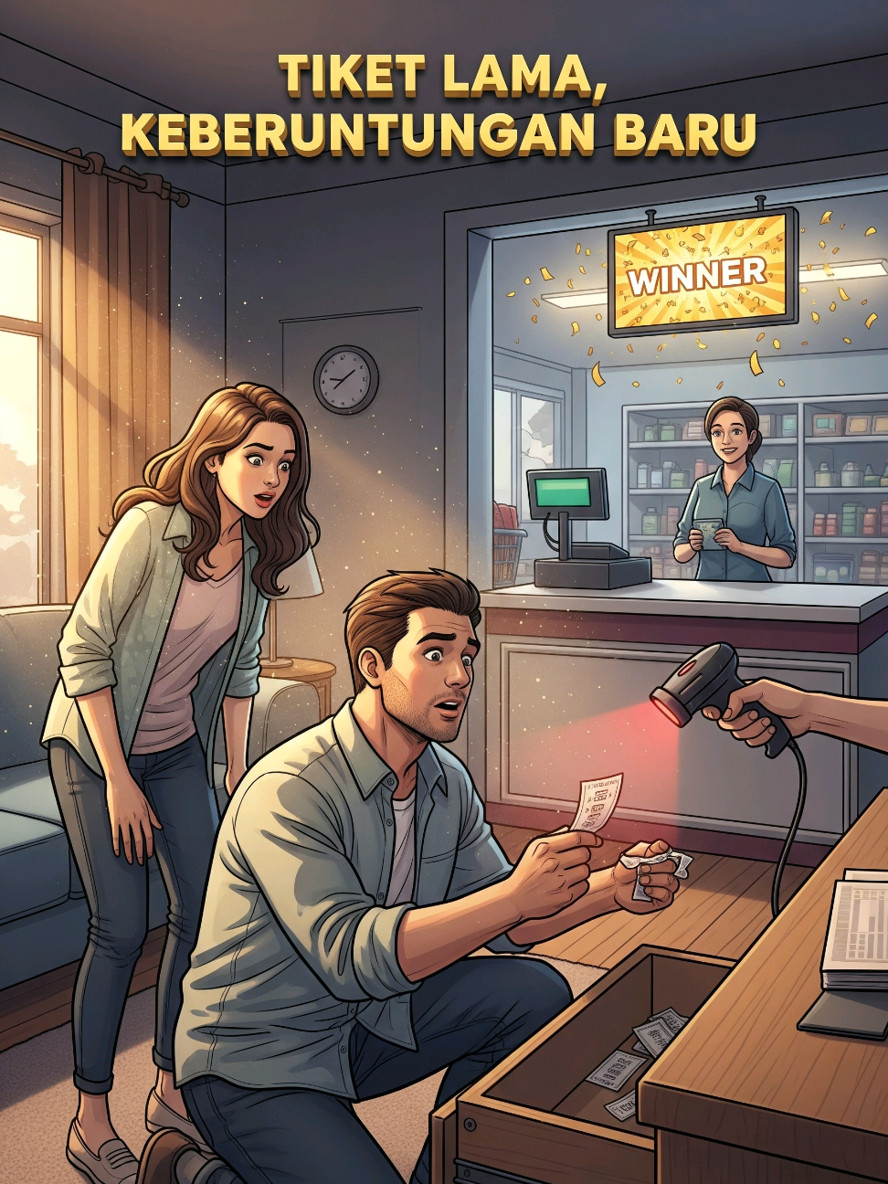 ‎📌 Detail Fakta: ‎ ‎Saat sedang membersihkan rumah, seseorang menemukan tiket lotre lama yang sudah bertahun-tahun tersimpan di dalam laci. Kertas itu terlihat kusut dan hampir saja dibuang. ‎ ‎Namun, sang istri memperhatikan bahwa tiket tersebut belum benar-benar kedaluwarsa. Tanggal batas klaimnya hanya tinggal beberapa hari lagi, membuat mereka memutuskan untuk memeriksanya. ‎ ‎Mereka membawa tiket itu ke toko swalayan yang memiliki mesin pemindai lotre. Awalnya, mereka hanya iseng dan tidak berharap banyak dari hasilnya. ‎ ‎Ketika tiket dipindai, kasir menunjukkan ekspresi terkejut. Ternyata tiket tersebut adalah pemenang hadiah besar yang belum pernah diklaim sebelumnya. ‎ ‎Kejadian ini menunjukkan pentingnya memeriksa kembali barang-barang lama. Kadang, sesuatu yang terlihat sepele bisa saja menyimpan keberuntungan besar yang tidak disangka. ‎#faktaunik ‎#faktamenarik ‎#foryou ‎#fakebody⚠️  ‎#fakesituation⚠️ 