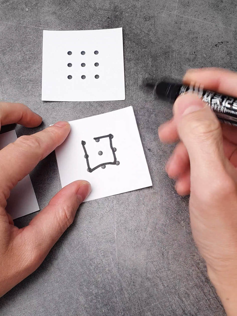 Connect All 9 Dots With 4 Straight Lines #riddles #brainteaser #mindgames #dots 