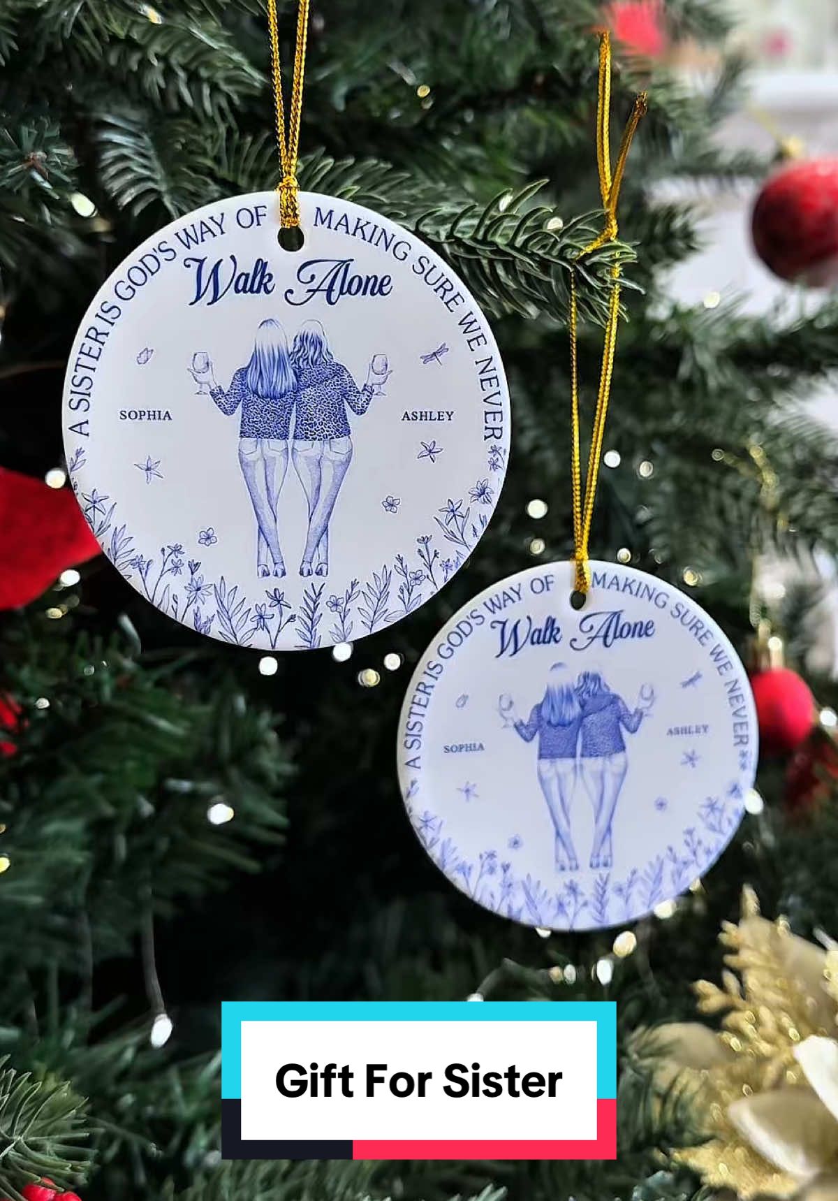 Through every season, she's your constant. Hang a reminder that you never walk alone 🍂🌟 #macorner #ceramicornament #sisterbond #sisterhood #christmasgift