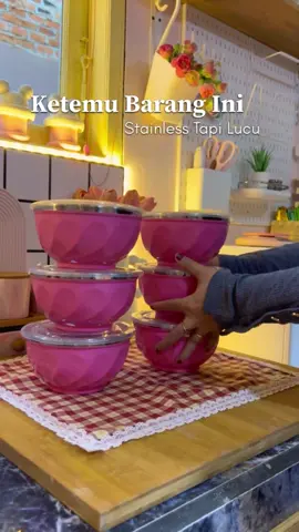 Stainless tapi lucu #mangkok #mangkokstainless #pinklovers #kotakbekal #mangkokstainless 