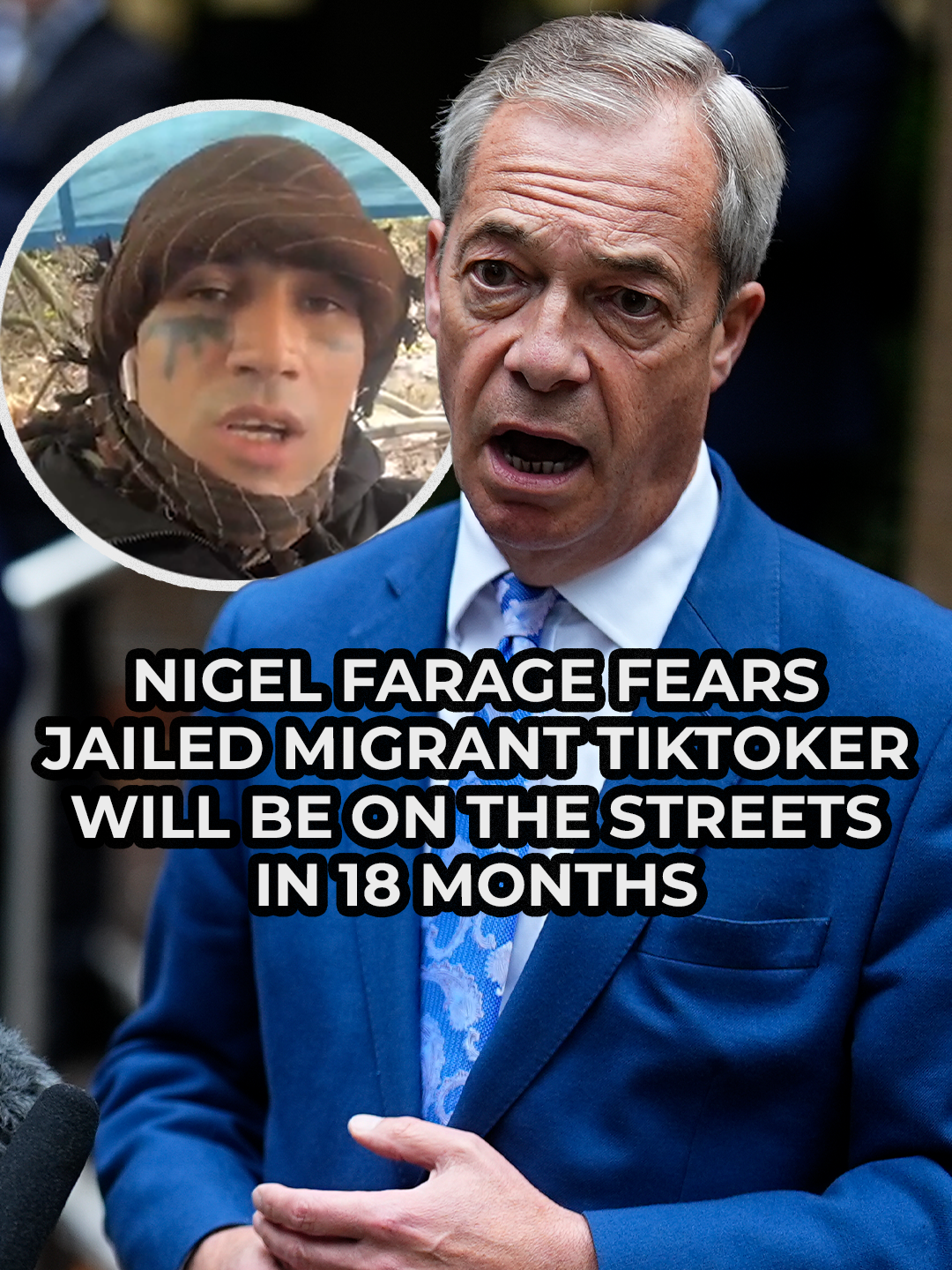 Nigel Farage has admitted he's worried the migrant TikToker who threatened to kill him will be out on the streets in 18 months, despite being jailed for five years. Afghan national Fayaz Khan, also known as Mada Pasa, made the threat between October 12 and 15 last year in a social media video. Speaking outside court, the Reform UK leader said: 'The fact is that in 18 months time this violent criminal, somebody with 17 convictions in Sweden, in 18 months time he will be in this country, living in a house of multiple occupancy or a hotel, free to walk the streets whilst his asylum claim is judged.' #BreakingNews #NigelFarage #MadaPasa #MigrantCrisis #GBNews