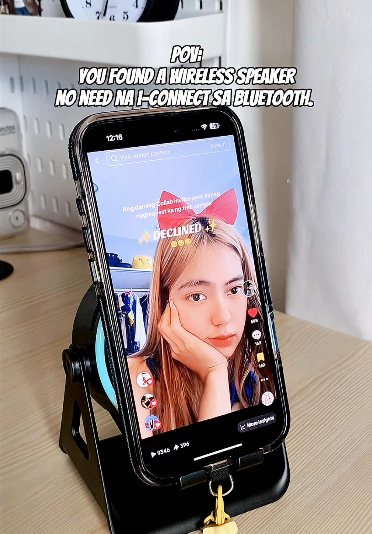 Ang galing talaga ng speaker na to! Ipapatong ko lang yung phone ko at ang lakas pa ng sound! @Hinar. #fypシ゚ #speaker #wirelessspeaker #inductionspeaker #speakerbluetooth 