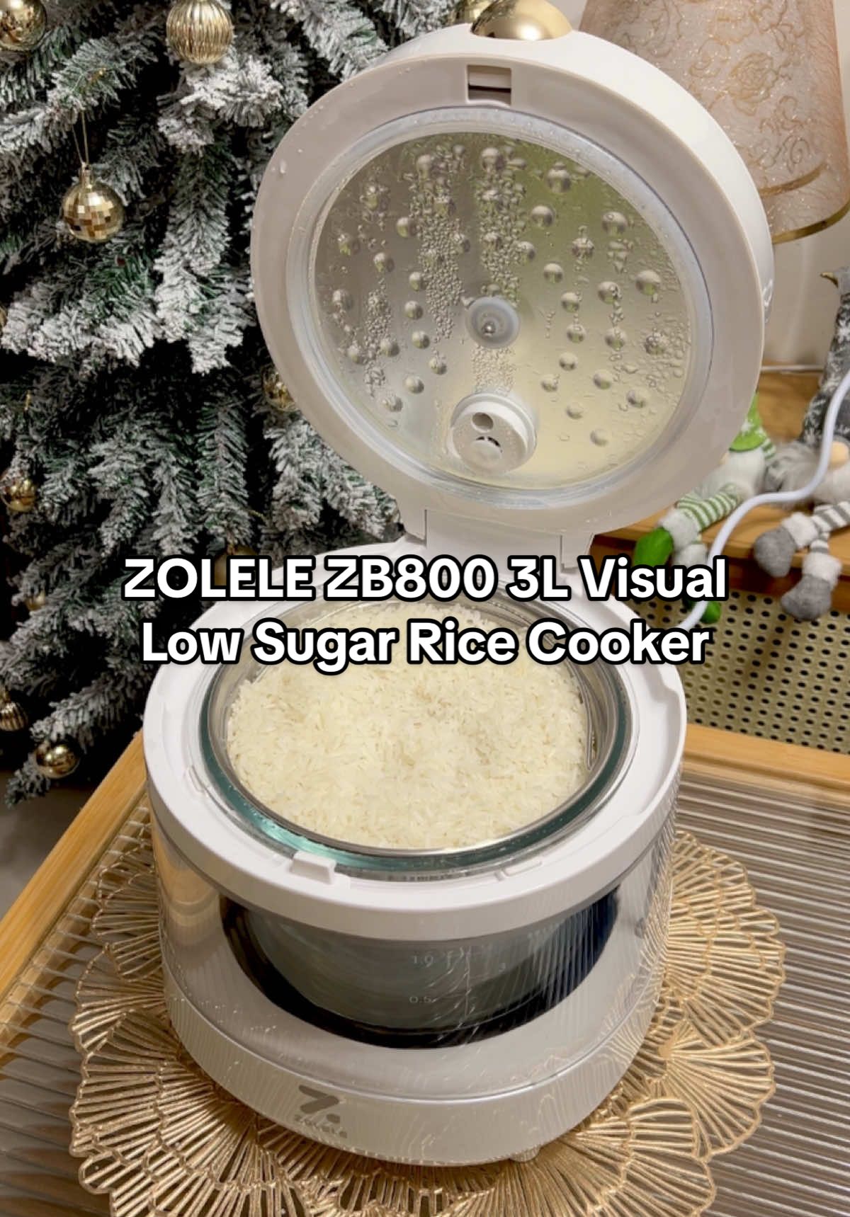 ZOLELE ZB800 3L Visual Low Sugar Rice Cooker #zolele #ricecooker #lowsugarricecooker #lowsugar #aesthetic @Zolele Appliances 