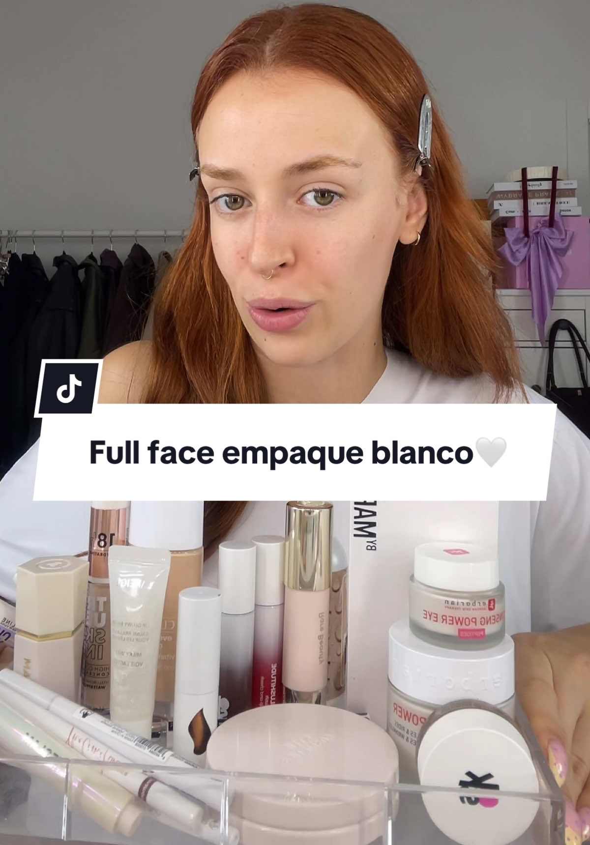 Respuesta a @Nay González 🤍Full face con empaque de color blanco🤍💄 PARTE 2 #fullface #fullfaceblanco #fullfacemakeup #maquillaje #makeup 
